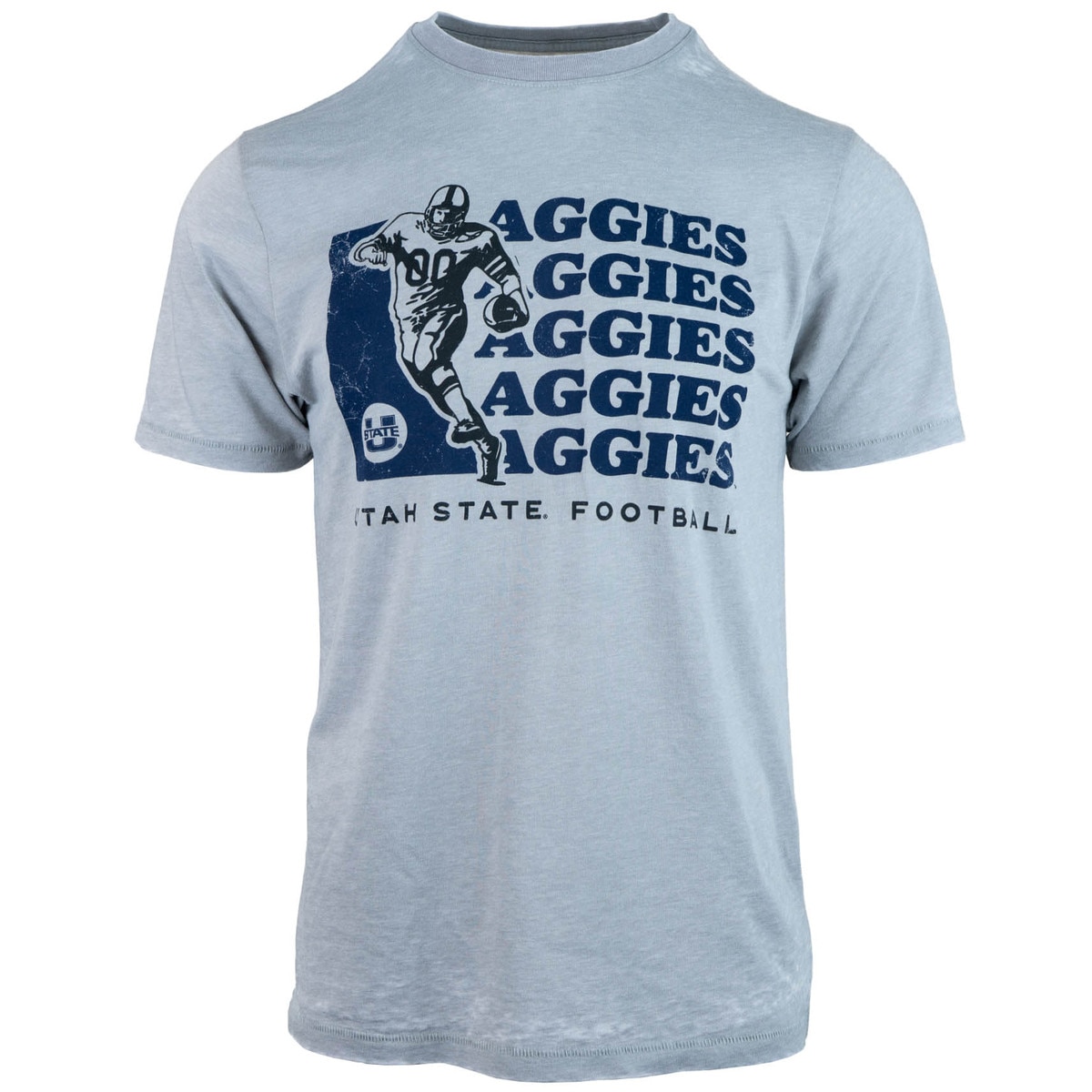 Utah state aggies football print gray unisex t-shirt